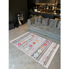 Rugs Modern mira  1089 Gri Çok Renkli Etnik Geometrik Desenli Dokuma Taban Halı