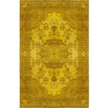 Rugs Modern Mira 2122 Safran Sarısı Vintage  Görünüm  Dokuma Taban Halı
