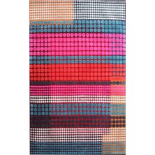 Rugs Modern mira 1202 Fuşya Çok Renkli Soyut Desenli Baskılı Halı