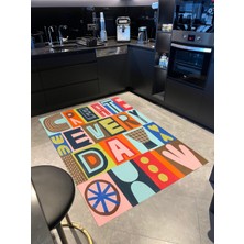 Rugs Modern mira 1171 Create Every Day Renkli ve Yazılı Dokuma Taban Halı