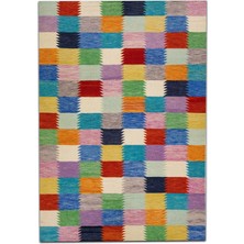 Rugs Modern mira 1164 Çok Renkli Patchwork Temalı  Dekoratif  Dokuma Taban  Halı