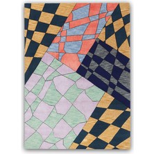 Rugs Modern mira 1150 Çok Renkli Dama Desenli  Dokuma Taban Halı