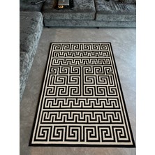 Rugs Modern mira 1115 Siyah Bej Geometrik Dokuma Taban Halı