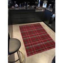 Rugs Modern mira  1077 Kırmızı Ekose  Temalı Dokuma Taban Halı