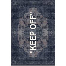 Rugs Modern Mira Keep Off Yazılı Lacivert Klasik Modern Halı