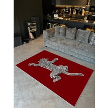 Rugs Modern mira 1066 Bordo Tema  Leopar  Dokuma Taban Halı