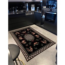 Rugs Modern mira 1036 Damalı Kiraz ve Horoz  Temalı Dokuma Taban Halı