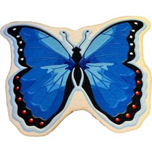 Rugs Modern Mira 1025 Mavi Kelebek Temalı Dokuma Taban Halı