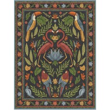 Rugs Modern 

mira 993 Tropikal Tukan Papağan Kuş Temalı Dokuma Taban Tasarım Halı