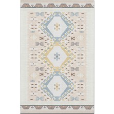 Rugs Modern mira 940 Bej Pastel  Etnik Desenli Çok Renkli Dokuma Taban Halı