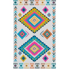 Rugs Modern mira 938 Etnik Desenli Çok Renkli Dokuma Taban Halı