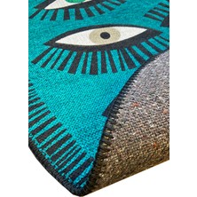 Rugs Modern Mira 867 Yosun Yeşili Göz Desenli Yuvarlak Halı