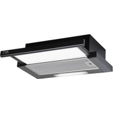 Cvs Lodos Sürgülü Camlı Aspiratör 2 Hız,60 cm Genişlik,yıkanabilir Alüminyum Kaset Filtre,siyah D 48 Dn 1148 Lodos Sürgülü Camlı