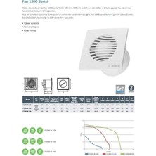 Bosch F1300 W 150 Plastik Banyo Aspiratörü-Fanı 198 M3H