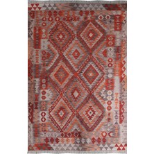 Rugs Modern Cotton Pamuklu Çok Renkli Kiremit Tonlarda Otantik Desenli Kilim 501