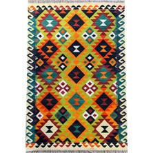 Rugs Modern  Cotton 563 Etnik Eskitme Desenli Dokuma Taban Çok Renkli Kilim
