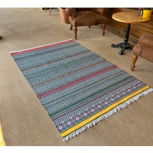 Rugs Modern Cotton 557 Etnik Desenli Dokuma Taban Çok Renkli Kilim