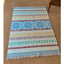 Rugs Modern Cotton 556 Etnik Desenli Dokuma Taban Çok Renkli Kilim