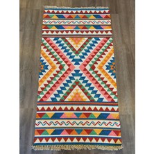 Rugs Modern Cotton 551 Etnik Desenli Canlı Çok Renkli Kilim