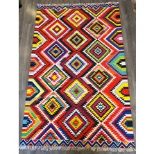 Rugs Modern Cotton 549  Etnik ve Vintage Desenli Çift Taraflı Çok Renkli Kilim