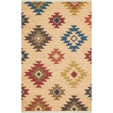 Rugs Modern Moroccan 531 Etnik Desenli Jüt Görünüm Saçaklı Kilim