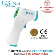 Life Net Medikal Temassız Ateş Ölçer Kızıl Ötesi Vücut ve Alından Termometre JA-11C