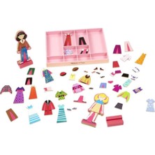 Imaginarium Melissa & Doug Abby ile Emma Ahşap Mıknatıslı Giydirme Oyunu /