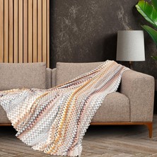 Latuda Softmicro Zikzak Desenli 180X220 cm Koltuk Örtüsü Şalı, Kanepe Örtüsü, Tv Battaniyesi Çok Renkli