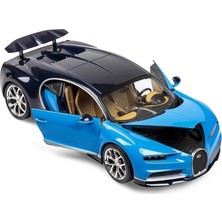 Welly Bugatti Chiron Mavi 1:24 Ölçek Metal Model Garaj 2021