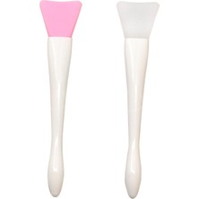 Mirror 2 Silikon Silikon Yüz Çamur Maskesi Aplikatör Fırça Makyaj Aracı Yumuşak Dıy Beyaz Kolu (Yurt Dışından)