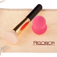 Mirror Kadınlar Pro Skin Rengi Güç Fırçası + Pembe Sünger Pufu + Canvas Çanta Makyaj Seti Kozmetik Güzellik Araçları (Yurt Dışından)