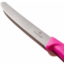 Victorinox 6.7836.L115 Tırtıklı Domates Ve Sosis Bıçağı - Pembe - 11 Cm