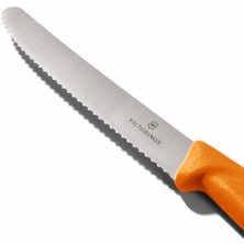 Victorinox 6.7836.L119 Tırtıklı Domates Ve Sosis Bıçağı - Turuncu - 11 Cm