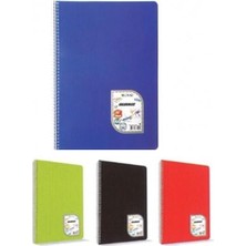 Çınar A4 Colormaxi Spiralli Defter Plastik Kapak Çizgili 60 Yaprak 4 Adet