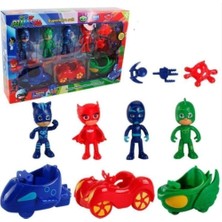 Pj Masks Arabalı Figür Seti Kutulu 10'lu Set