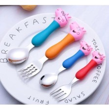 EC Shop Tony Gavato Peppa Pig Çatal Kaşık Seti - Çocuklar Için