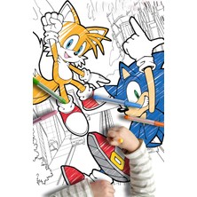 PopŞeker Sonic Boom - Sonic Karakterleri - Dev Boyama Kağıdı - Boyama Rulosu - Büyük Boy 5 Metre Uzunluk