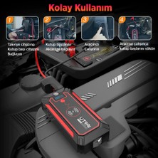 Ütraı Jstar 4 24000 Mah 2500A Jump Starter Taşınabilir Akü Takviye Cihazı ( Kablosuz Şarj + Pusula + Çanta + LED Lamba + Powerbank )