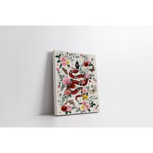 Rugs Modern Kanvas Tablo 1153 Bej Yılan ve Çiçek Figürlü 212