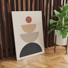 Rugs Modern Kanvas Tablo Bej Füme Minimalist Görünümlü 56