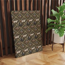 Rugs Modern Kanvas Tablo At ve Binicilik Temalı Haki Yeşil 1034