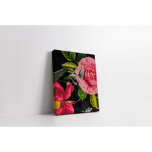 Kanvas Tablo 1117 Pembe Çiçek Temalı Çok Renkli 220