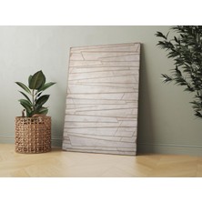 Rugs Modern Kanvas Tablo Kahve Bej Çizgiler Temalı 133