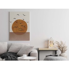 Rugs Modern Kanvas Tablo Gün Batımında Martılar 85