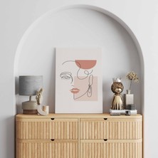 Rugs Modern Kanvas Tablo Yüz Figürlü Minimalist 60
