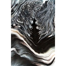 Rugs Modern Kanvas Tablo Siyah Beyaz Soyut Temalı 26