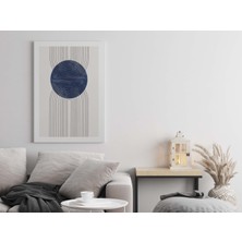 Rugs Modern Kanvas Tablo Minimalist Bej Lacivert 83