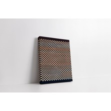 Rugs Modern Kanvas Tablo 1162 Kahverengi Bej Dama Desenli 214