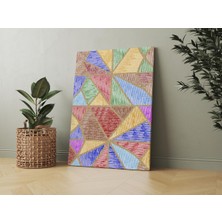 Rugs Modern Kanvas Tablo Çok Renkli Asimetrik Desen 130