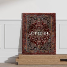 Rugs Modern Kanvas Tablo Let It Be Vintage Temalı 113